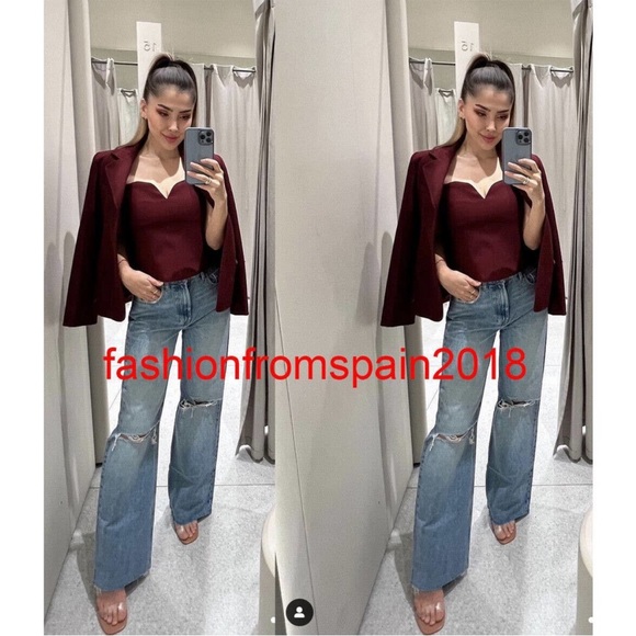 ZARA BLOGGERS FAVORITE SWEETHEART NECKLINE BUSTIER - Picture 15 of 17